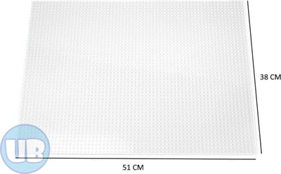 Uniblocks Classic XL bouwplaat Wit - 51 x 38 cm | City | combineer met Lego bouwplaten | grondplaten 48x64 noppen | wegen | wegplaat | stad | Geschikt voor LEGO bouwplaten bouwplaat wegplaat