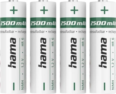 Hama NiMH-accu's AA Mignon 2500 MAh 1,2 V 4 Stuks