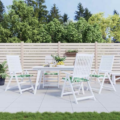 vidaXL - Stoelkussens - 4 - st - Oxford - Stof - Bladpatroon - 50 - x - 50 - x - 4 - cm