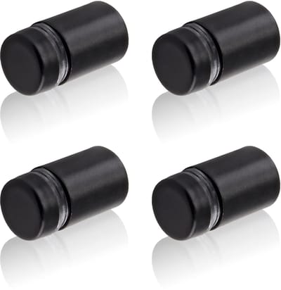 Badkamerspiegelklem - 4 stuks - Spiegelklem - RVS - Spiegelhouder - Voor wandmontage - Geschikt voor Spiegels in Badkamers en Toiletten - 19 x 25 mm - Zwart