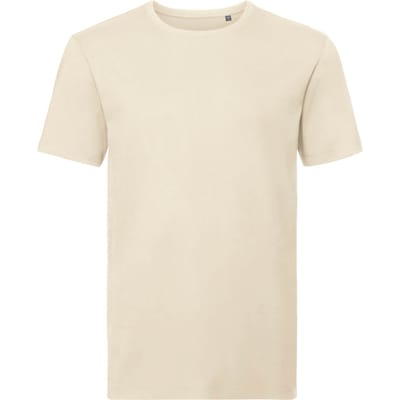 Russell Heren Organisch T-Shirt met korte mouwen (Natuurlijk)