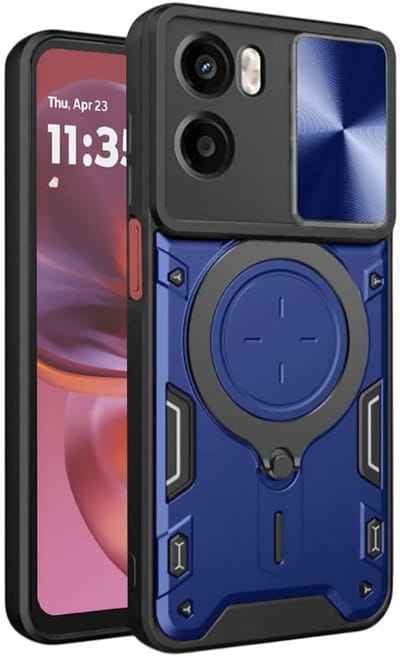 Hoesje geschikt voor Motorola Moto G05 / Moto E15 - Techsuit CamGuard Pro Back Cover - Blauw