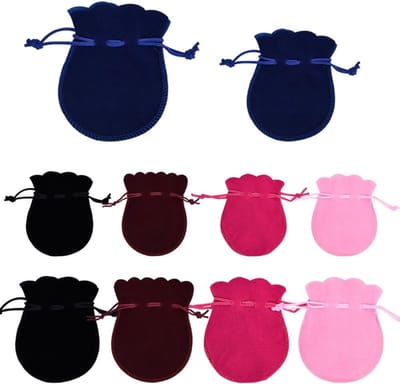 10 Stuks Kleine Sieraden Geschenkzakje Trekkoord Zakken Effen Kleur Zachte Bruiloft Sieraden Tassen voor Bruiloft Feest Valentijnsdag Verjaardag en het houden van Andere Kleine Items Mini Pouch