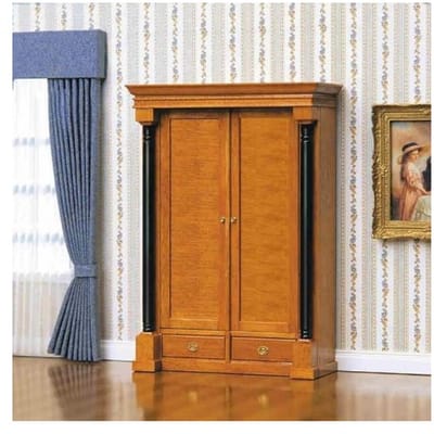 Mini Mundus 40098 – Houten Miniatuur Linnenkast -Linen Cupboard Bouwpakket 1:12 – Poppenhuis Kast – Zelf Verven/Beitsen