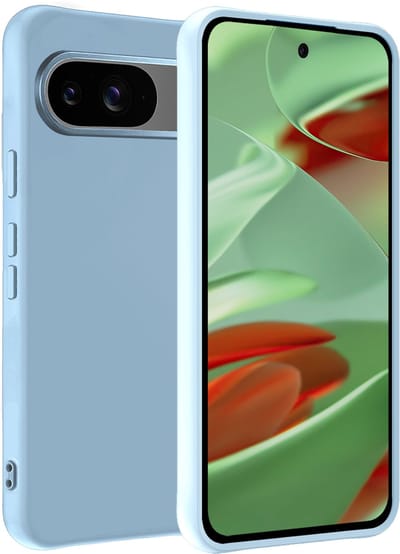 Hoesje Geschikt voor Google Pixel 10 - Sterk & Shockproof - Hoes Cover - Siliconen Case - Lichtblauw