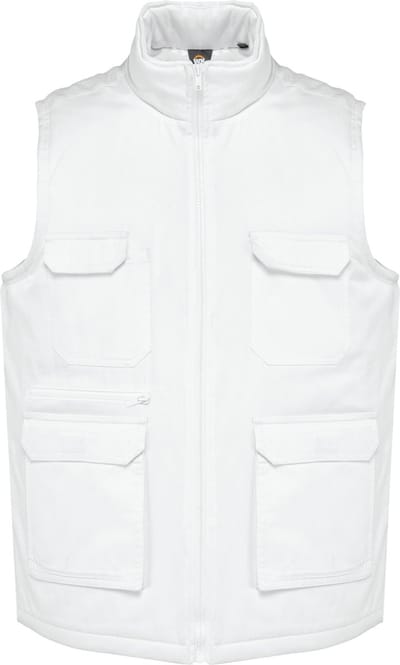 WK. Designed To Work Gewatteerd unisex gilet in polykatoen met veel zakken WK607 - White - 3XL