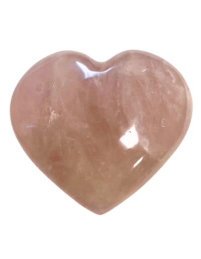 Roze kwarts edelsteen hart 400-500 gram