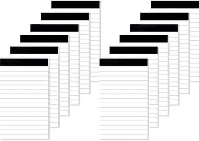 Notitieblokjes 12 stuks - compacte memo pads 3x5 inch - smal-geruimd papier - voor school en kantoorgebruik