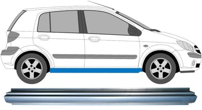 Reparatie dorpel voor Hyundai Getz 2002-2010 / Links = Rechts (symmetrisch)