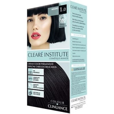 CLEARE INSTITUTE - Crème de coloration permanente cheveux délicats couleur clinuance 1.0 noir 170 ml
