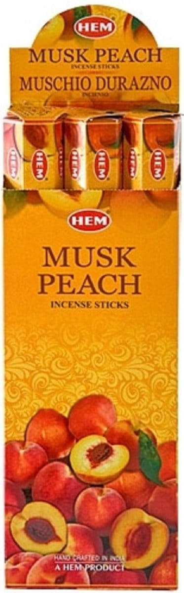 HEM Wierook - Musk Peach - Slof (6 pakjes/120 stokjes)