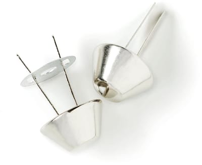Bodemnagels voor tassen Ø 15 mm zilverkleurig 4 st.