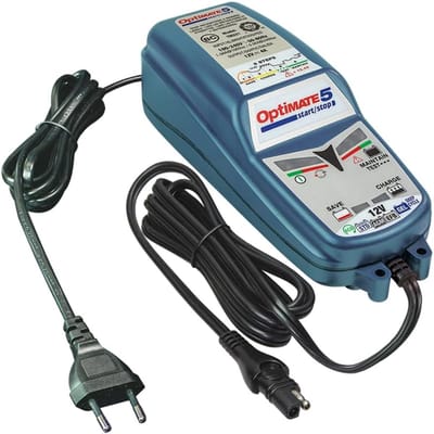 Automatische Acculader - Onderhoudslader Batterij - Voertuig Accu - Redt Accu Vanaf 0.5V - 18x8x30 cm - Blauw