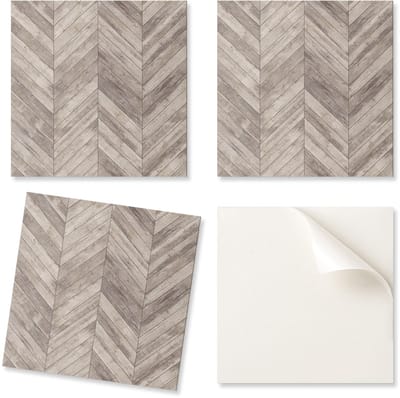 Zelfklevende vinyltegels set met visgraatpatroon, 20x20x20 cm