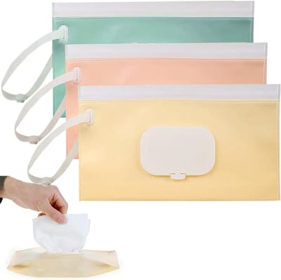 Dozen voor Babyverzorgingsdoekjes - Navulbare Dwekdoekdispensers in 3 Stuks voor Draagbare en Milieuvriendelijke Gebruik