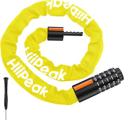 Sterk Fietsslot met 5-Cijferige Combinatie - Heavy Duty Anti-Diefstal Vergrendelingsketen voor Fiets en Motorfiets