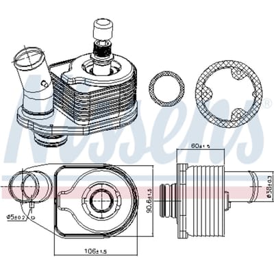 Olie radiator, motorolie NISSENS 91101