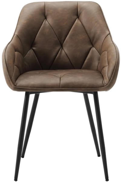 2 Stuks Eetkamerstoelen - Gestoffeerde Keukenstoelen met Rugleuning en Armleuningen - Metalen Poten - Voor Woonkamer, Kantoor of Kaptafel
