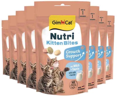 GimCat Kattensnack Nutri Kitten Bites - 8 x 40 gr - Voordeelverpakking