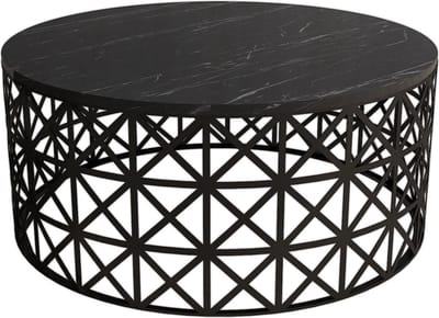 Selin Salontafel | 100% MELAMINE | Zwart - Emob - Salontafel - Zwart - Metaal; Spaanplaat