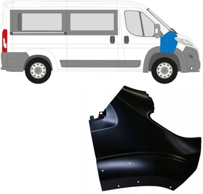 Voorste spatbord voor Peugeot Boxer 2014-2018 / Rechts