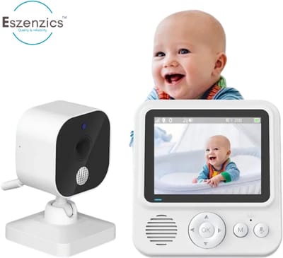 Eszenzics™ Babyfoon Pro5 - Draadloos 720 HD beeld - HD infrarood nachtcamera - 2 richting intercom - 8 slaapliedjes - VOX modus - 2.4G - ISO9001 - Temperatuurweergave - Borstvoedingsherinnering