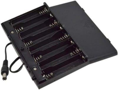 Batterij Box - Batterij Houder - Stroomvoorziening - Met Schakelaar - 126mm - Zwart
