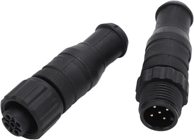 NMEA 2000 Terminator Set van 2 Stuks - M12 Male en Female 5 Pin, IP67 Waterdicht voor Marine Netwerken en Lowrance Toepassingen