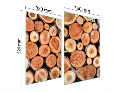 TMK ArtDeko - Glasplaat Beschermer - 35x52 cm - Hout Design
