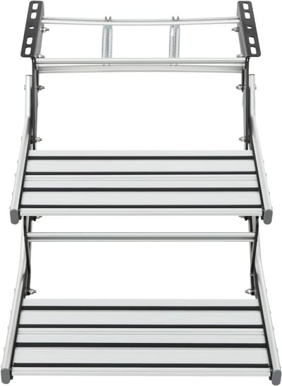 Inklapbare Dubbele Opstap voor Caravan en Camper - Aluminium | Stevige Opstaptrede