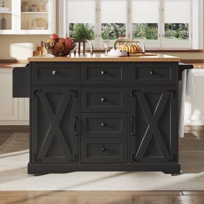MODFU Klapbare Serveerwagen - Multifunctioneel En Ruimtebesparend - Modern - Voor Keuken En Eethoek - MDF En Metaal - Zwart