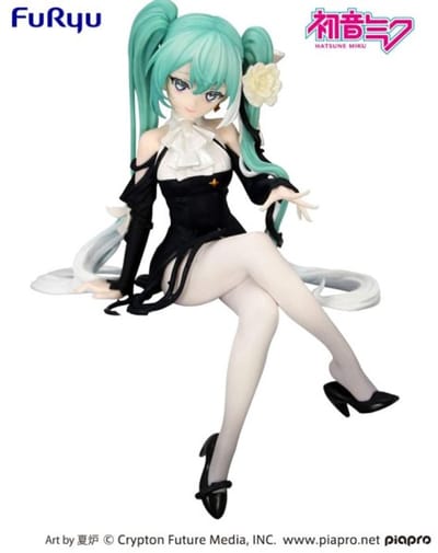 Japanse Anime Figuur - Hatsune Miku Noodle Stopper PVC Statue Flower Fairy White Rose 14 cm
