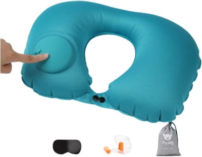 Dailygoods- Neksteunkussen Opblaasbaar - Reiskussen - Vliegreizen - Antislip - Lichtgewicht - Verstelbaar - Reis Kussen