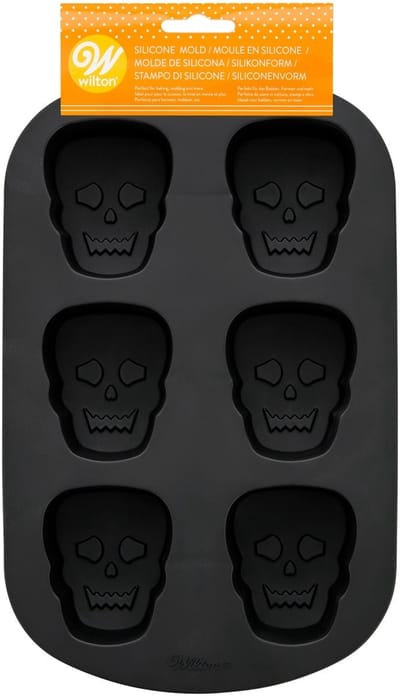 Wilton Siliconen Mal - Halloween Schedel - Bakvorm voor Mini Cakes, Muffins en Koekjes
