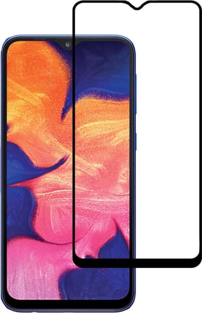 Smartphonica Samsung Galaxy A10 full cover tempered glass screenprotector van gehard glas met afgeronde hoeken geschikt voor Samsung Galaxy A10