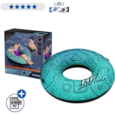 Bestway Zwemband 36401 Blue 106 cm - Opblaasbare Zwemring Met Handgrepen Voor Volwassenen En Kinderen Vanaf 12 Jaar Voor Zwembad Strand En Vakantie Van Duurzaam PVC Inclusief Reparatiepatch Met Ebook