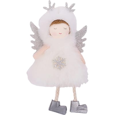 Engel met Vleugels Hangers Ornament Kerstboom Hangbord Vrolijk Kerstfeest Kerstboom Hanger wit