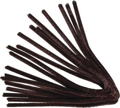 Rayher hobby 20x stuks chenilledraden - bruin - 50 cm - pijpenragers - Hobby knutselen materialen