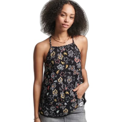 Superdry Vintage Beach Mouwloos T-shirt Zwart XS Vrouw