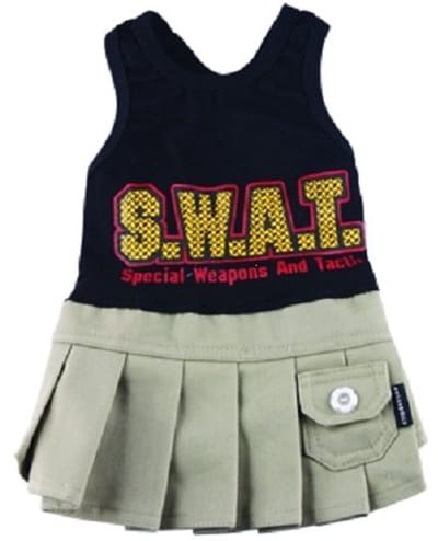 Doggy Dolly C168 cani vestito SWAT Girl, Nero