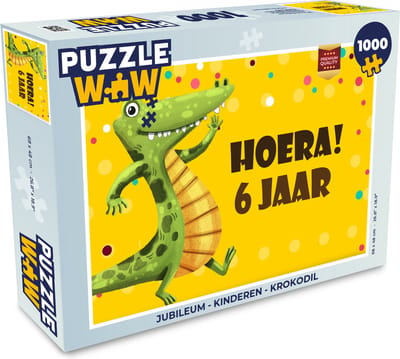Puzzel Jubileum - Kinderen - Krokodil - Legpuzzel - Puzzel 1000 stukjes volwassenen