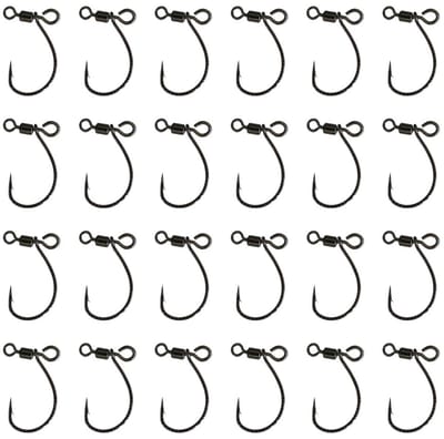 Dailygoods - Hengelhaken 24 stuks voor baars en forel met drop-shot wervels
