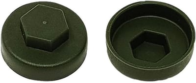 Dakbedekking Schroeven met Cover Caps - Olive Groen - Doos Bevestigingen