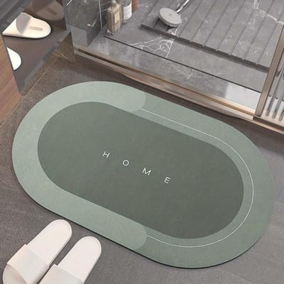 Diatomeeënaarde Vloermat Ovaal Badkamer Antislipmat Modern Eenvoudig Lucht Badkamer Absorberende Mat 50 * 80cm