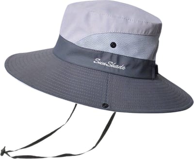 Bovista Zonnehoed - Reishoed - UV Beschermende Hoed - Bucket Hat - Festival - Pet - Hoedje Voor Dames & Heren - Hoofdbescherming - Beige & Donkergrijs