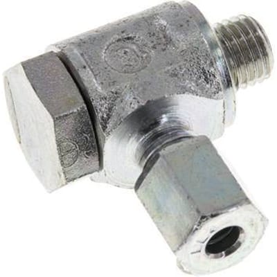 5LL & M8x1 Verzinkt Stalen Swivel Joint Snijringkoppeling Buitendraad 100bar Draaibaar ISO 8434-1