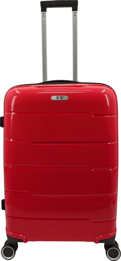 SB Travelbags 'Expandable' bagage koffer 65cm 4 dubbele wielen trolley - Rood