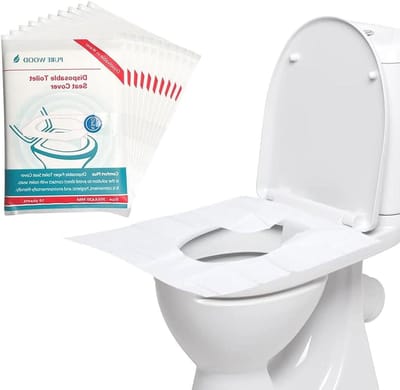 Wegwerptoiletbescherming - Toiletbrilhoezen - Reizen en Hygiëne - Kiemvrije Barrière - 60 stuks - Wit