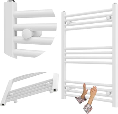 Granitan Badkamerradiator Breno - 60x80cm - Wit - Ladderradiator - Handdoekradiator