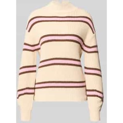 regular fit gebreide pullover van katoenmix
